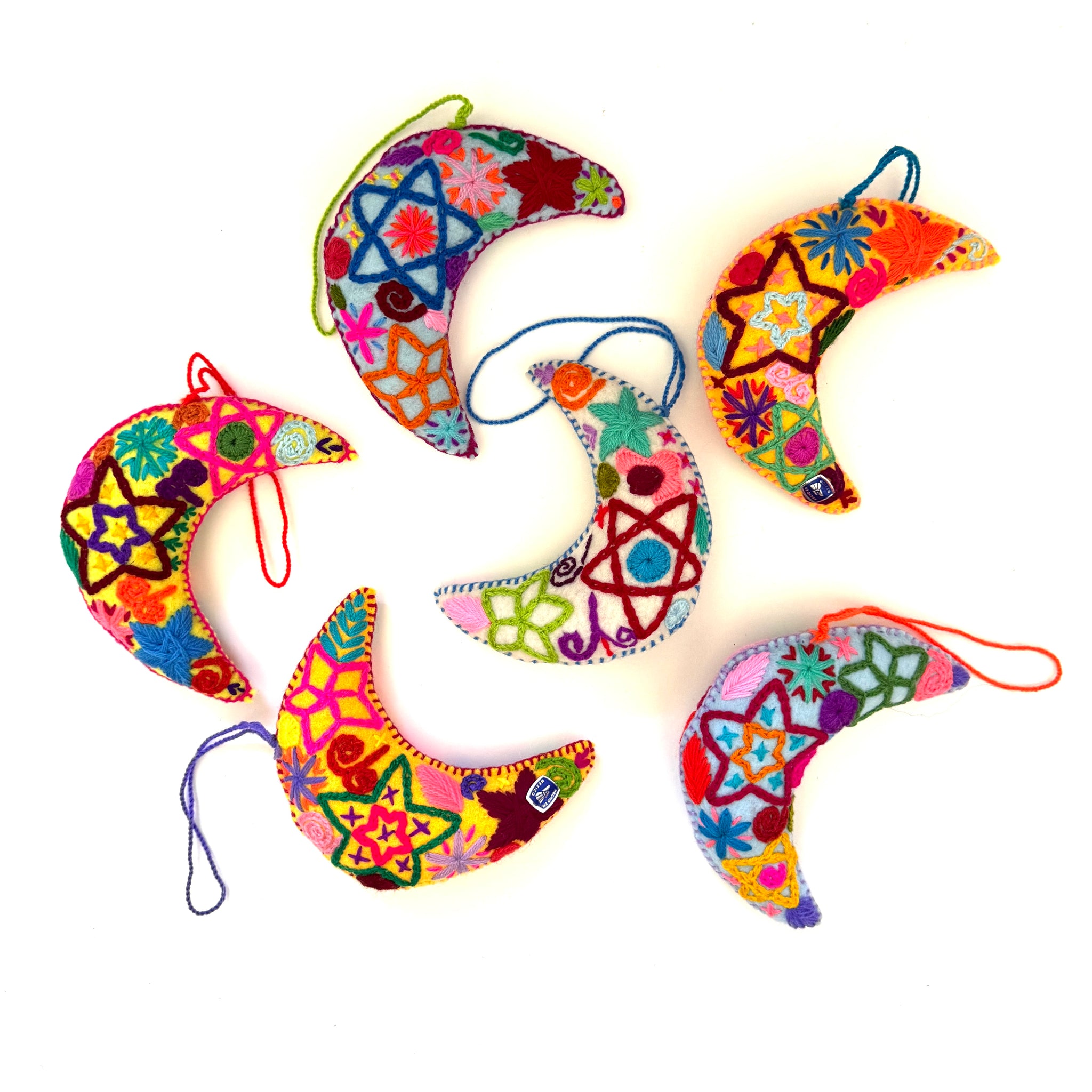 Crescent Moon Ornaments (6pk)