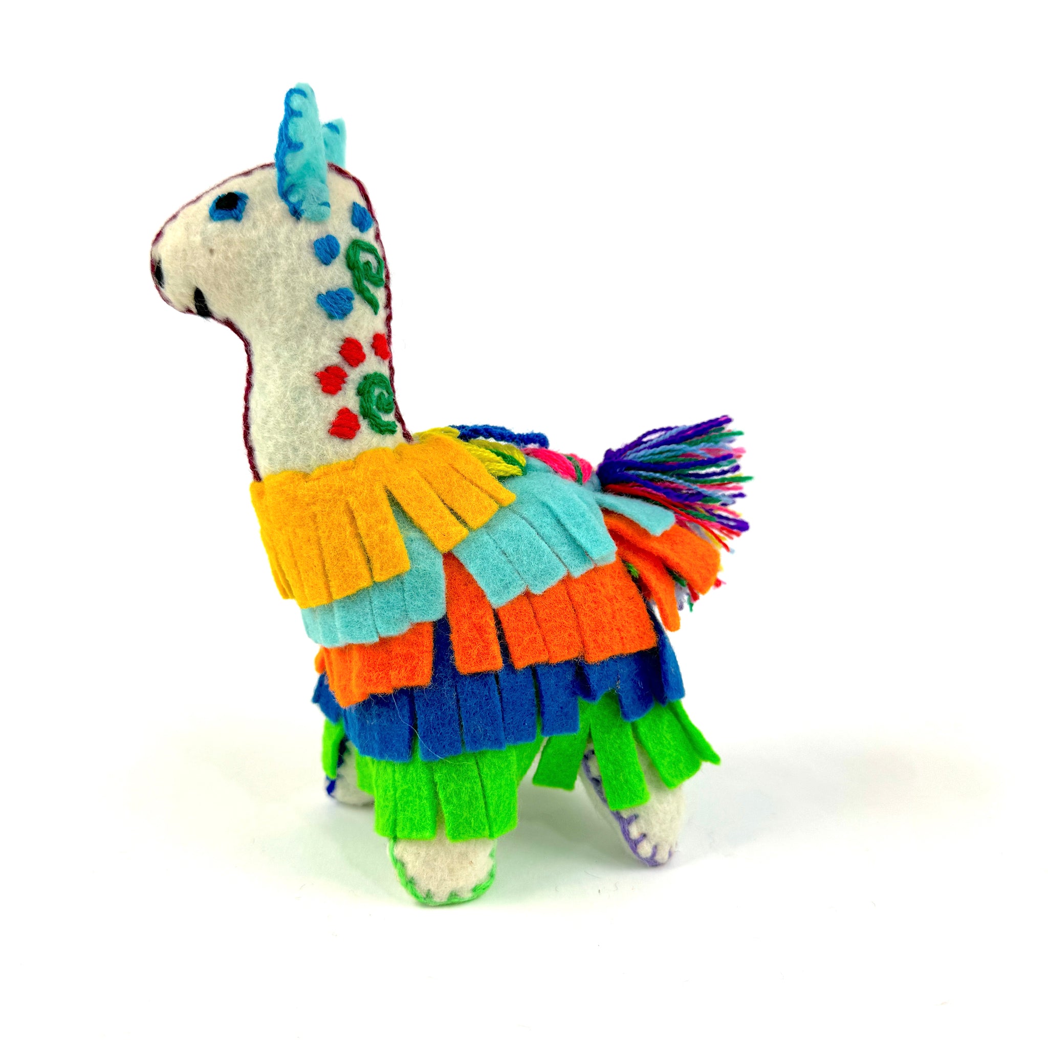 Embroidered Llama Ornament