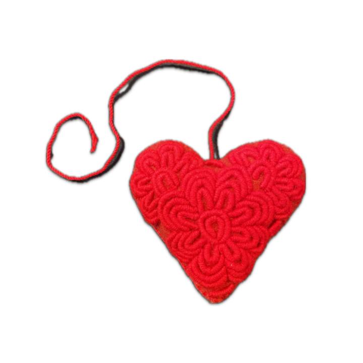 Embroidered Message Hearts (6pk)