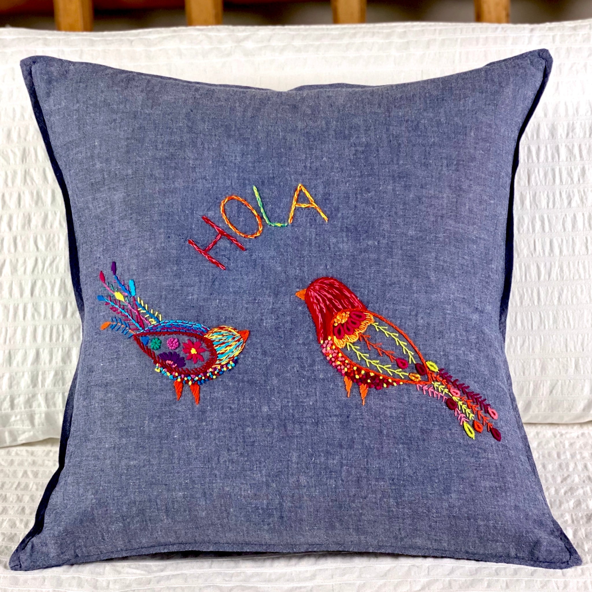 Hola Birds Pillow Covers