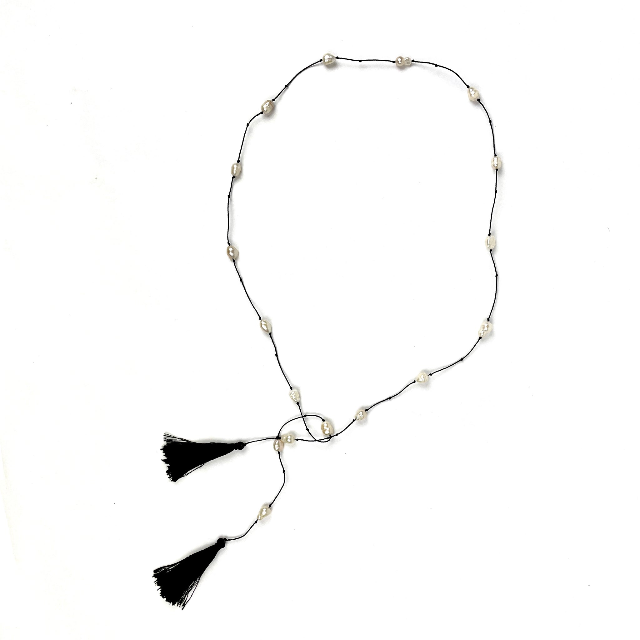 Marita Pearl Lariat Necklace