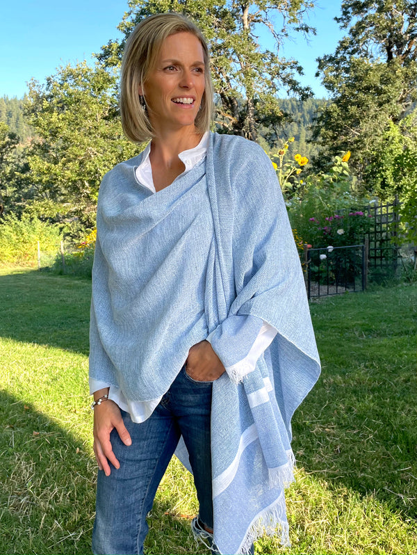 Catalina Sky Blue Wrap Abrazo Style Wholesale