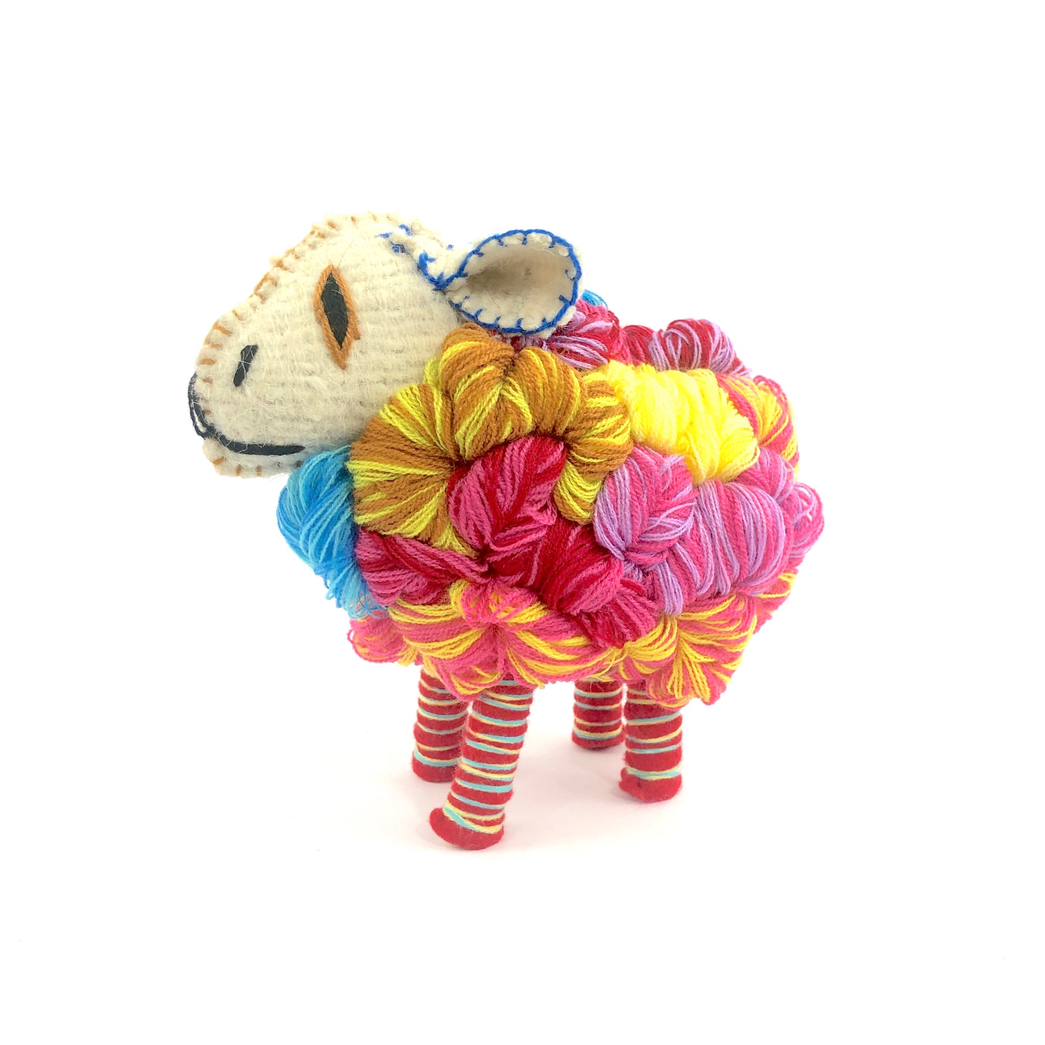 Mexican wool animals, Mexican folk art animals, Wool sheep decoration