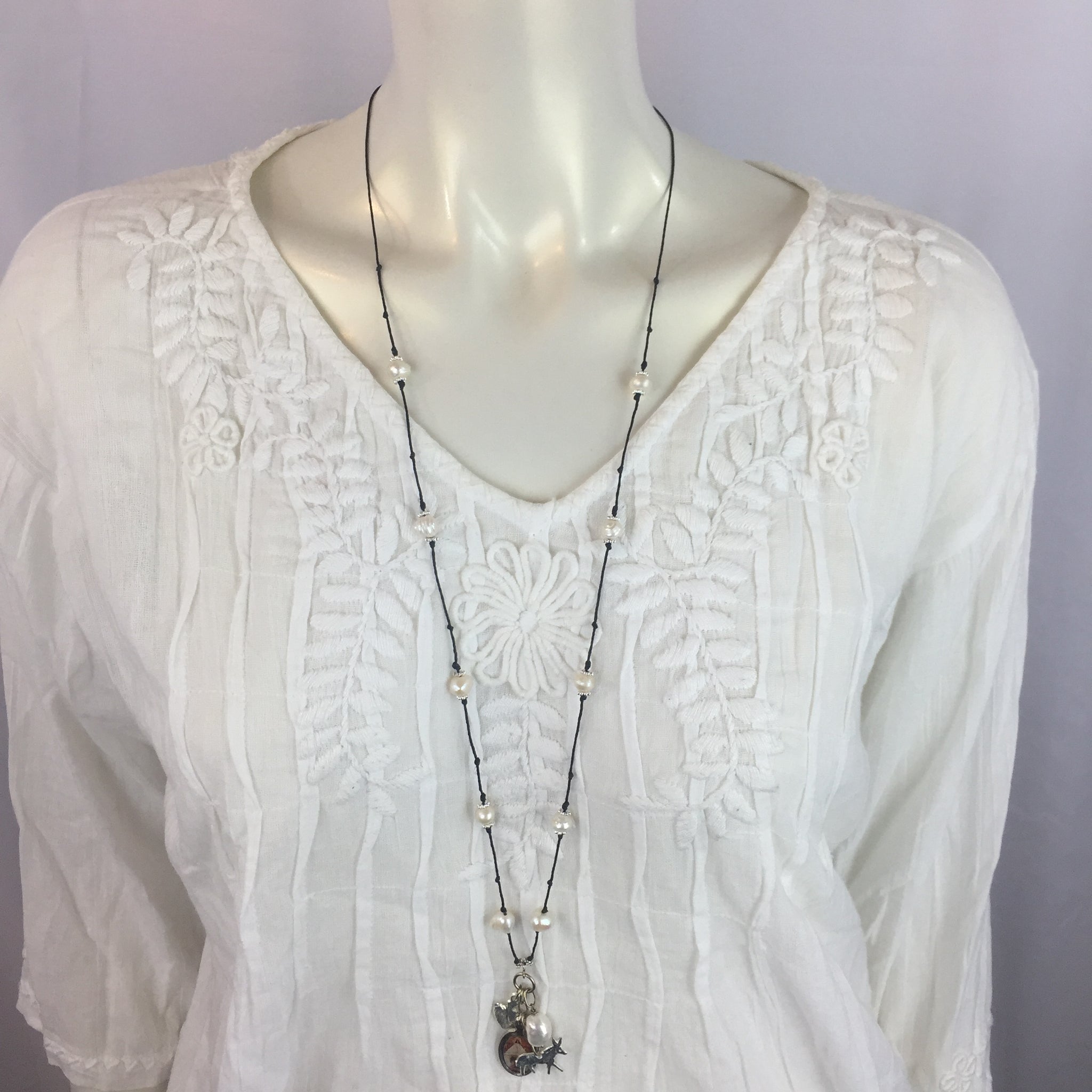 Juquila Milagro Pearl and Crystal Necklace