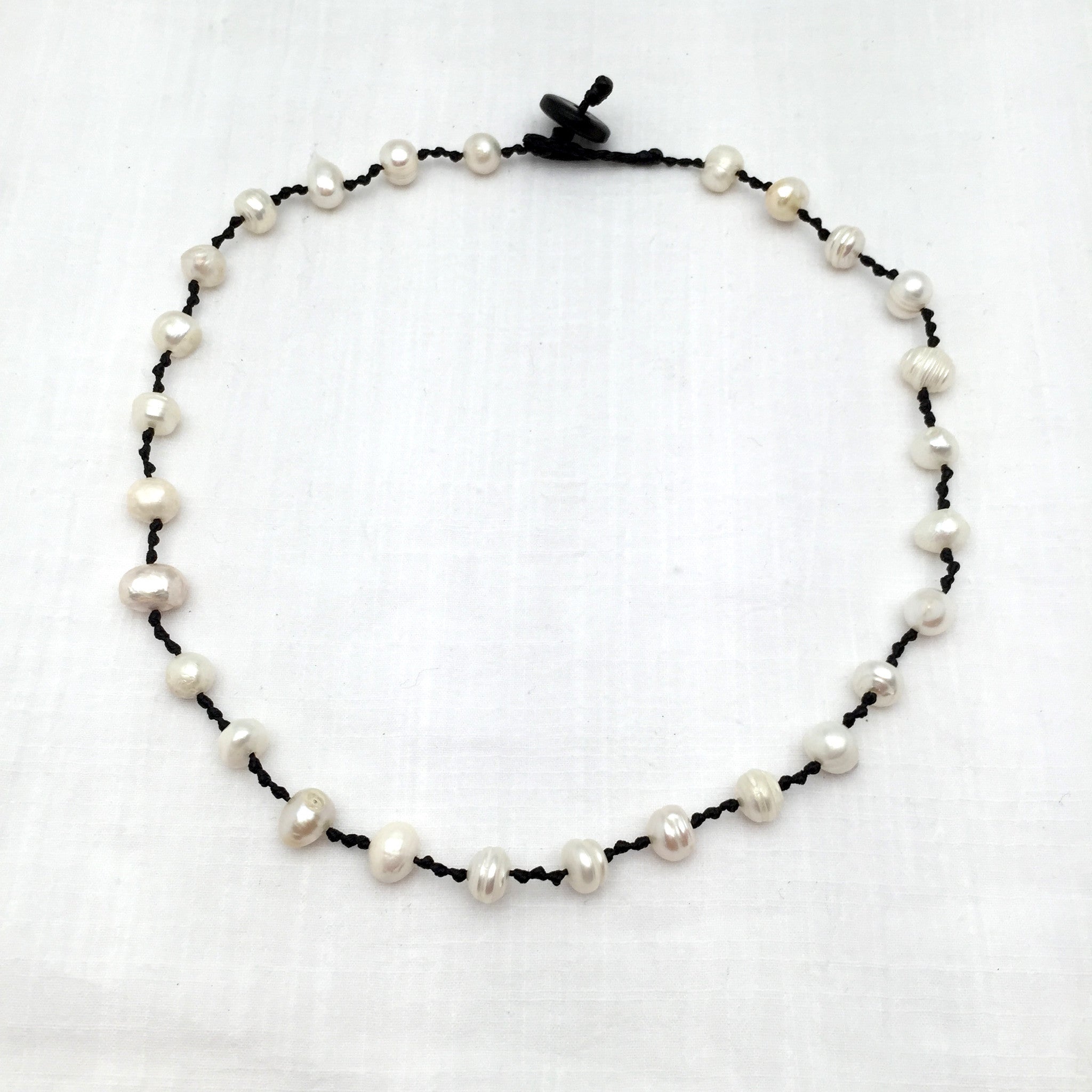 Magdalena Knotted Pearl Necklace